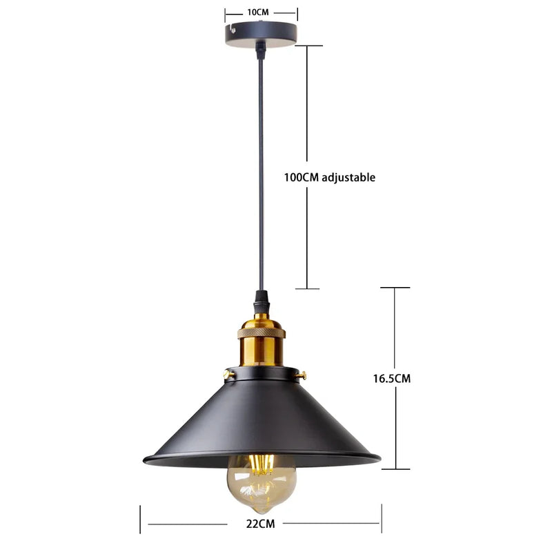 IronGlow Vintage LED Hanglamp – Retro Industriële Verlichting voor Keuken & Woonruimte