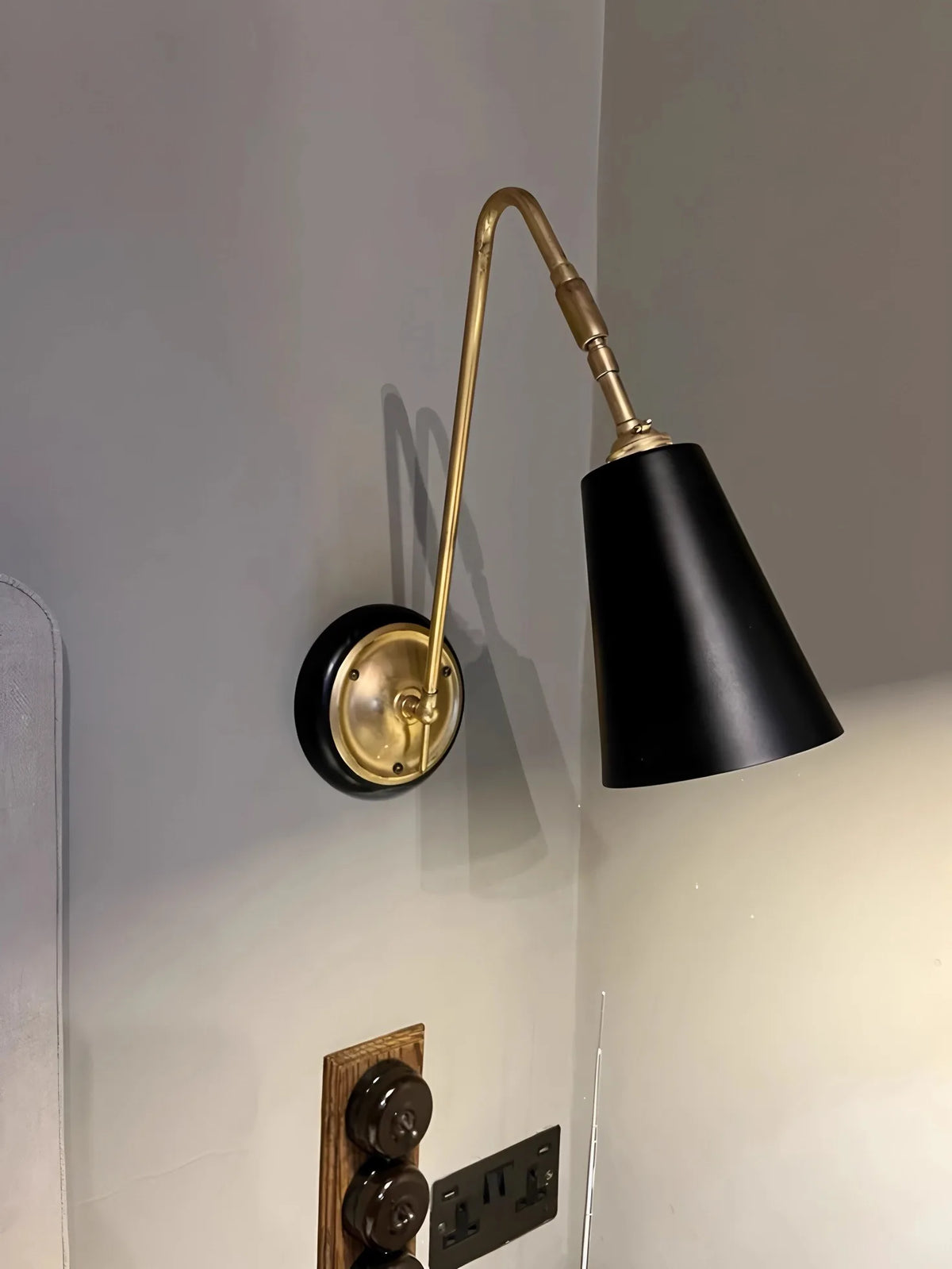 Auréno Retro Messing Wandlamp - wandlamp - gemonteerd