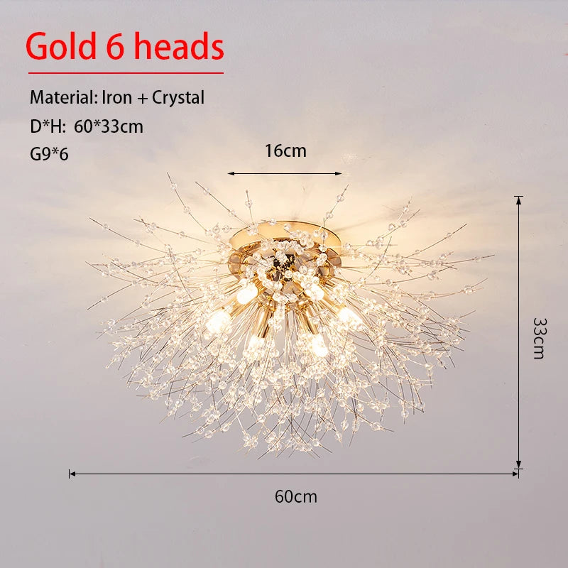 Dandeluxe Paardenbloem Kristal Plafondlamp