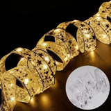 LumiRibbon Gouden Kerstlint Lichtslinger – 2M/5M/10M LED