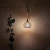 NaturLume Bamboe Wandlantaarn – Handgeweven Rotan Wandlamp met E27 Fitting