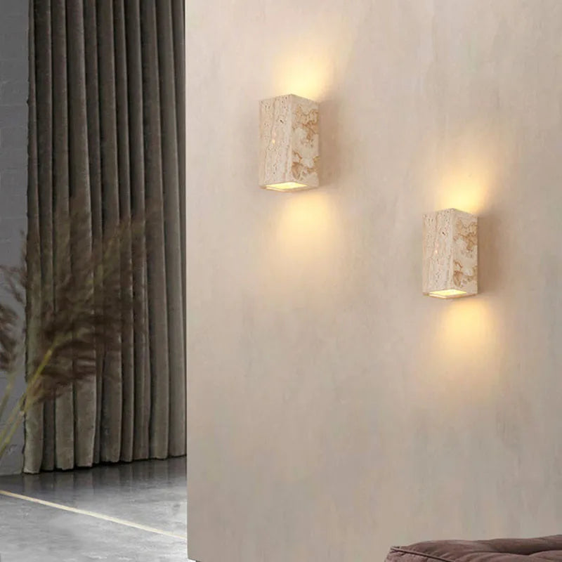 Luxe Marmeren Wandlamp – Stijlvolle LED Verlichting - wandlamp