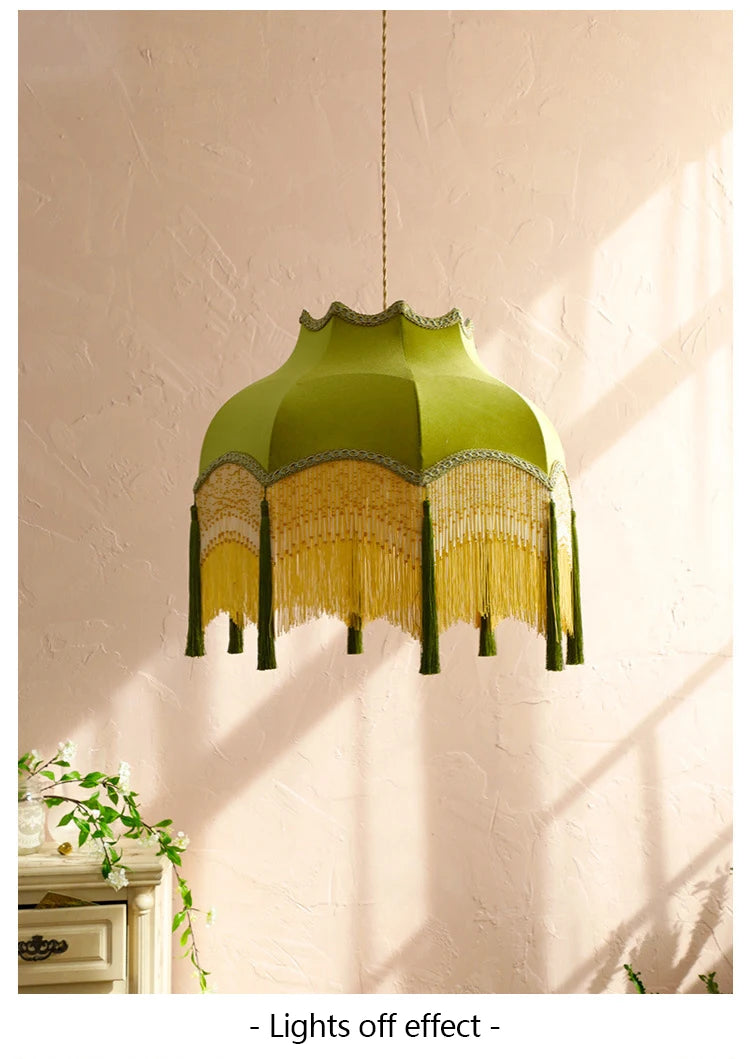 ChâteauLumière Franse Retro Koper & Stoffen Kwast Chandelier