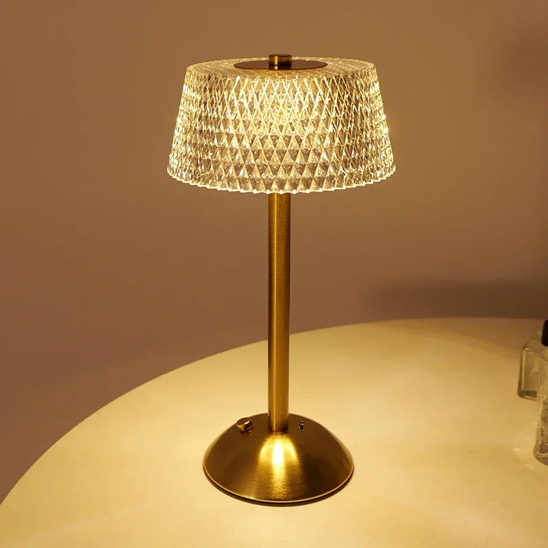 LumaGlow Touch – Oplaadbaar Glazen LED Nachtlampje