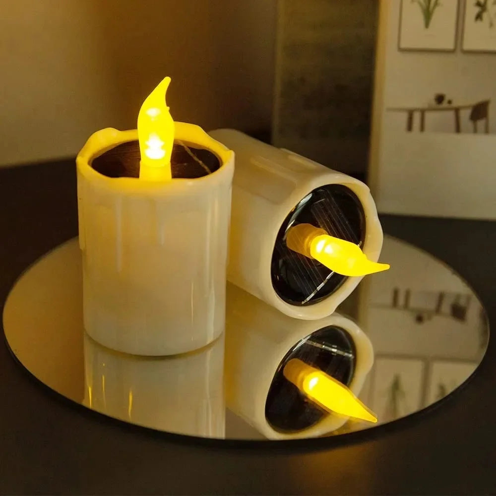 SOLAGLOW 6-Delige Solar LED Theelichtjes - tafellampen - afmetingen