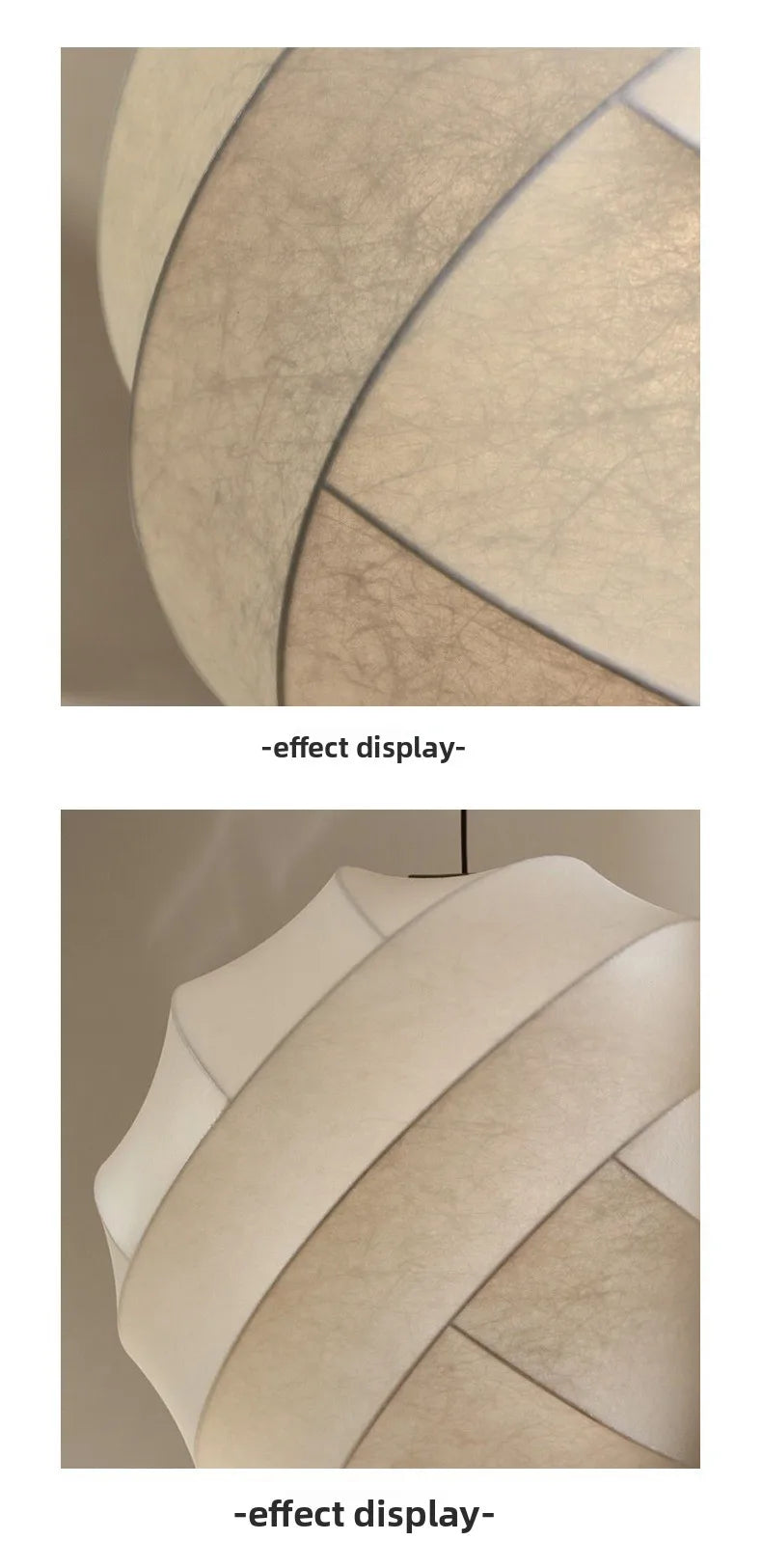 Wabi Sabi Zijde Hanglamp – Japanse Minimalistische Ronde Plafondlamp - hanglampen - close-up