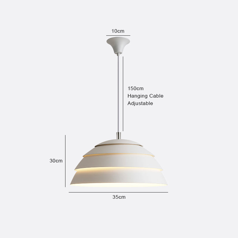 Koepelvormige LED Hanglamp - hanglampen - zijaanzicht