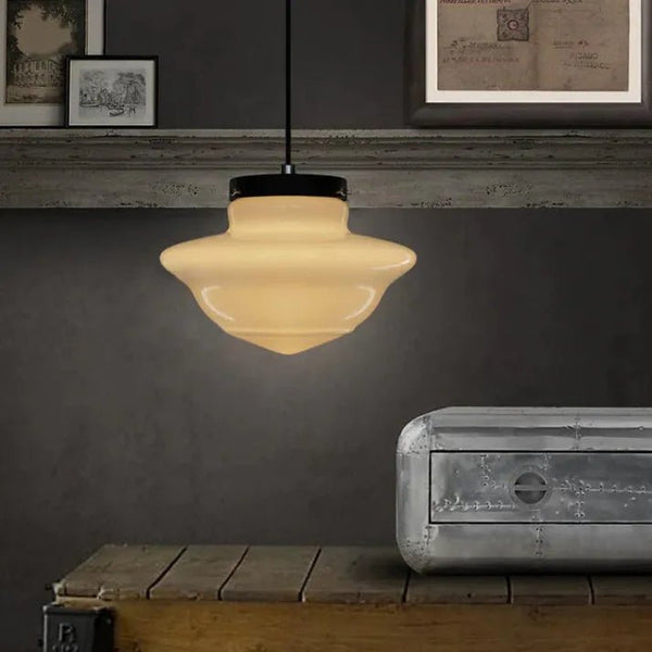 Vintage Melkglas Hanglamp - hanglampen - in de kamer