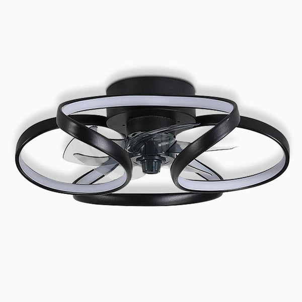 Bloem Led Moderne Inbouw Plafondventilator Met Afstandsbediening Plafondlamp - plafondlamp - zijaanzicht