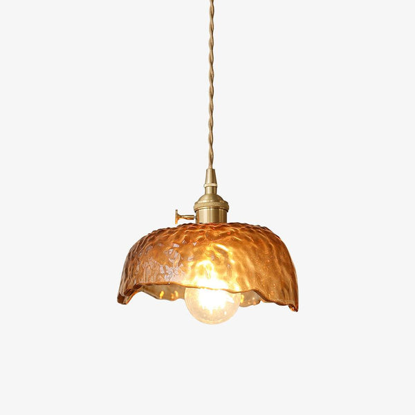 Vintage Bruin Glazen Hanglamp - hanglampen - sfeerbeeld