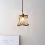 Vintage Bruin Glazen Hanglamp