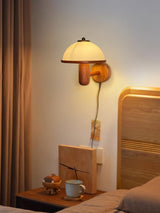 Paddenstoel Houten Wandlamp