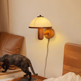 Paddenstoel Houten Wandlamp