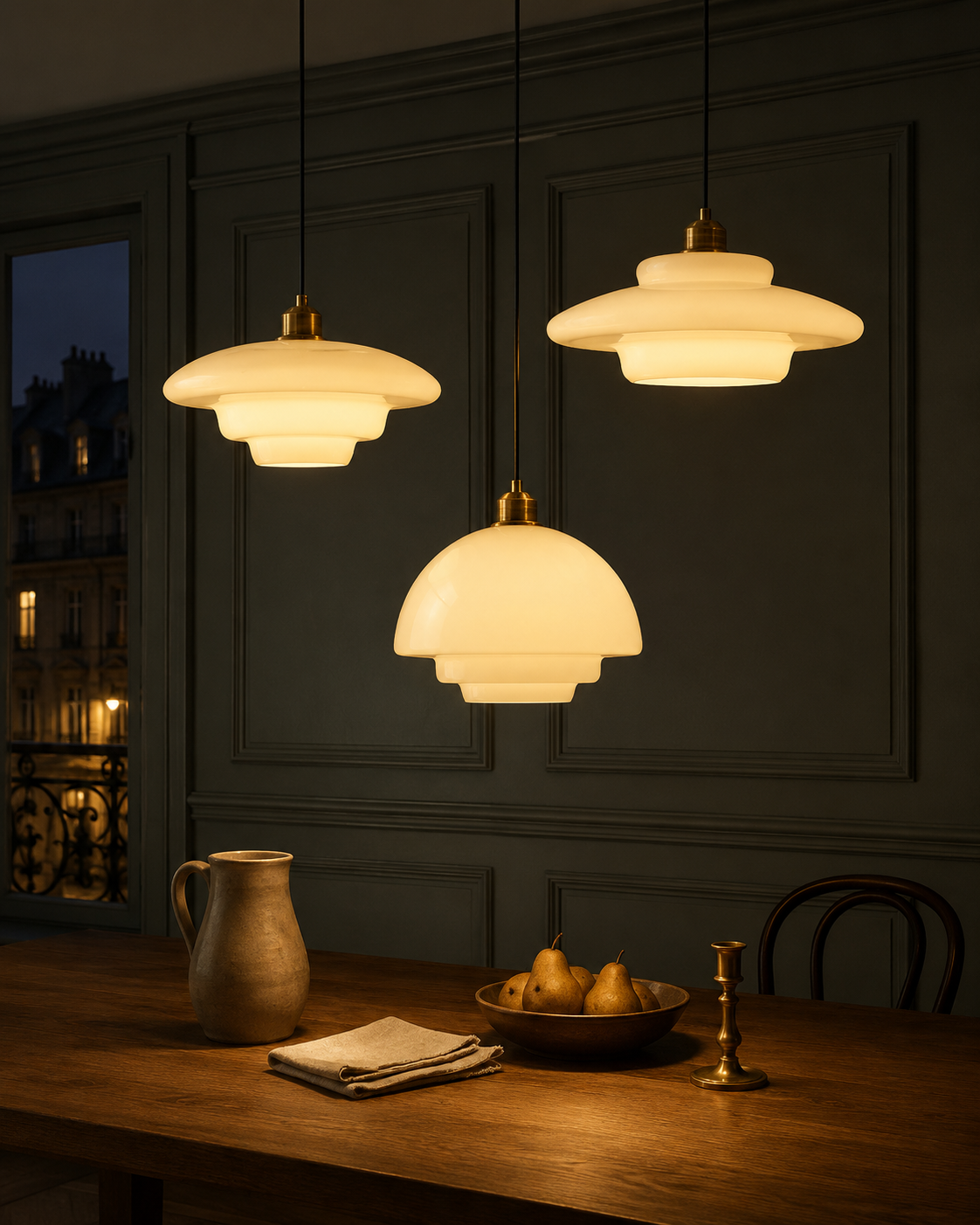 Witte Glazen Hanglamp - hanglampen - sfeerbeeld
