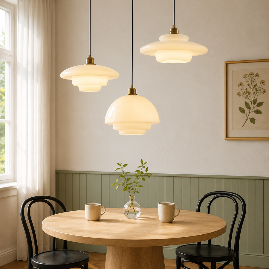 Witte Glazen Hanglamp