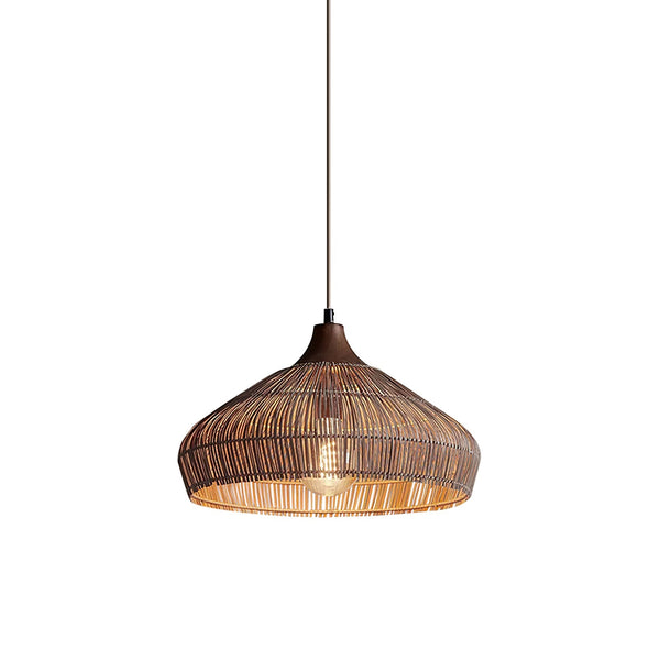 Unieke Rieten Rotan Hanglamp - hanglampen - close-up