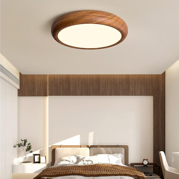 Ronde Plafondlamp Met Houtnerf - hanglampen - afmetingen
