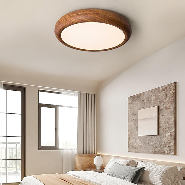 Ronde Plafondlamp Met Houtnerf - hanglampen - materiaaldetail