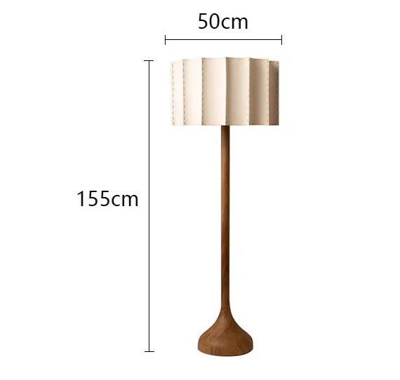 Wabi Sabi Houten Staande Vloerlamp - wandlamp - afmetingen