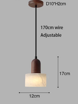 Lumina Wabi-Sabi Luxe Marmeren LED Hanglamp – Elegante Jade-Witte Sfeerverlichting
