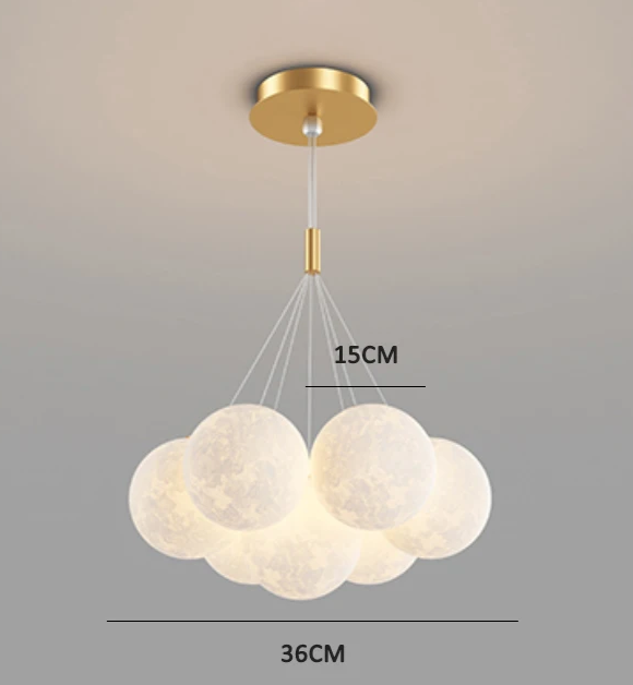 DreamGlow KidsChandelier – Moderne 3D-Print Kinderkamer Hanglamp - hanglampen - zijaanzicht