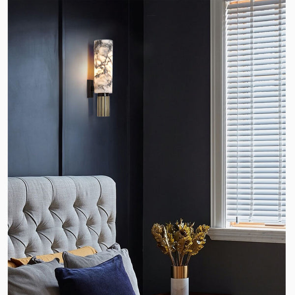 Luxe Marmeren Wandlamp Voor In Huis - wandlampen - zijaanzicht