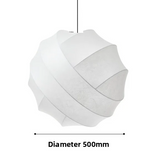Wabi Sabi Zijde Hanglamp – Japanse Minimalistische Ronde Plafondlamp