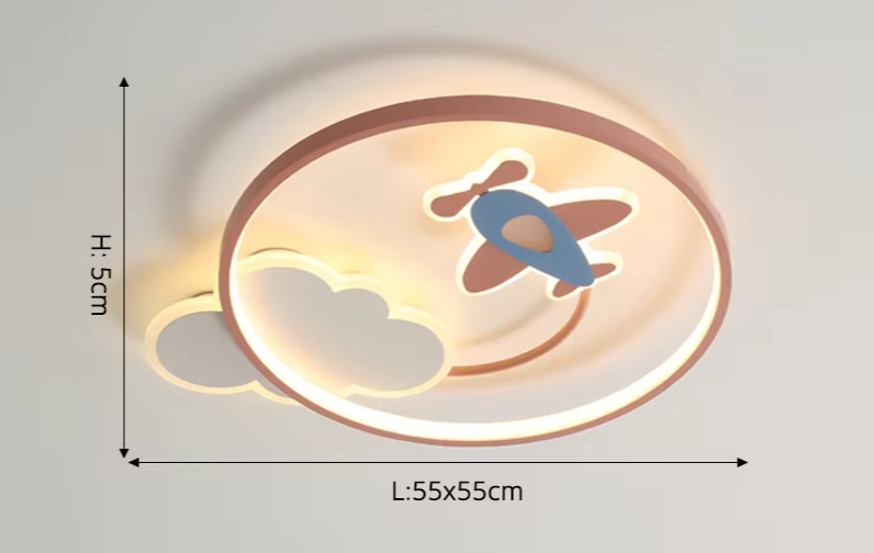 DreamGlow Dimbare Kinderkamer LED Plafondlamp met Afstandsbediening - plafondlampen