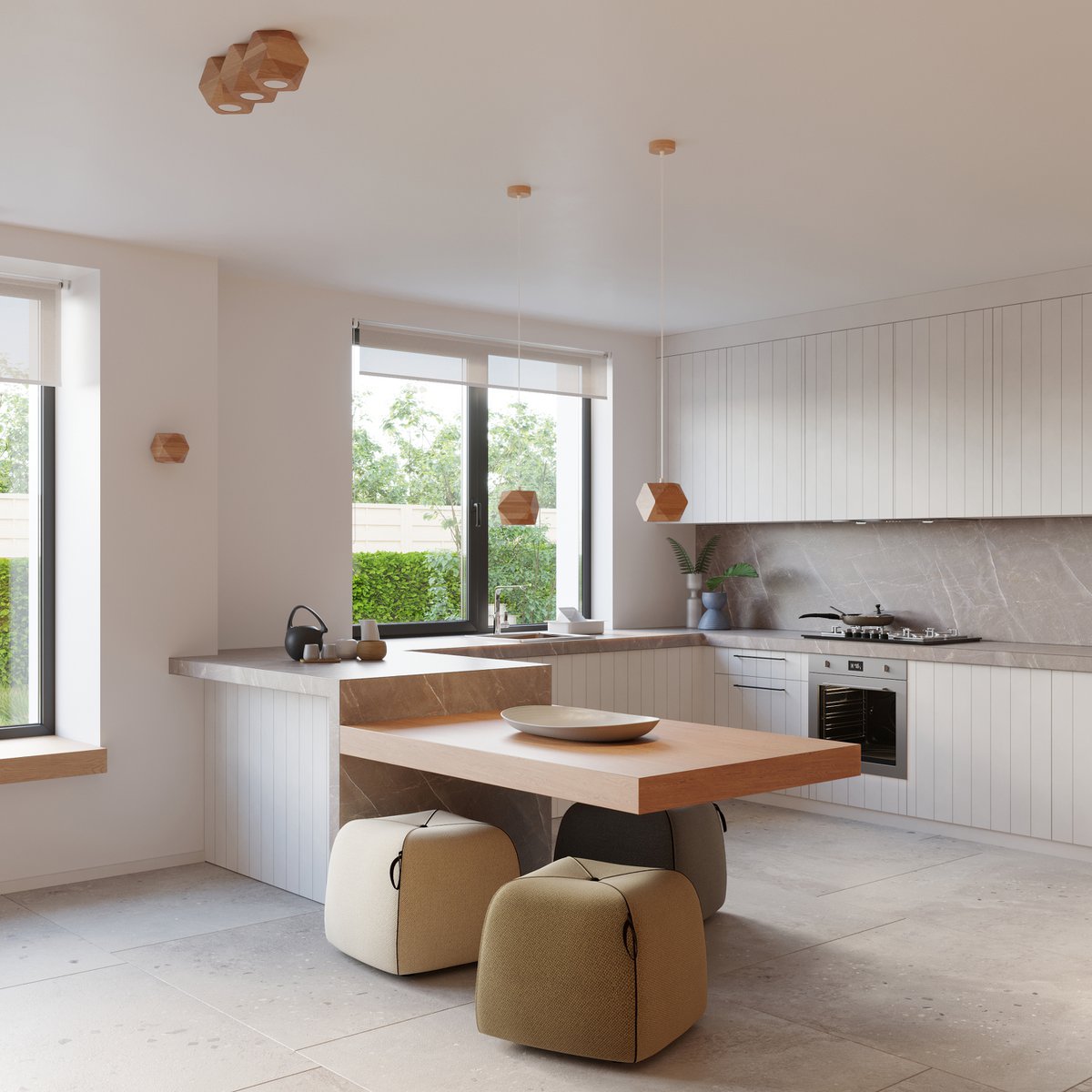 Licht Op SRL - Woody Plafondlamp Van Natuurlijk Hout - plafondlamp - in de kamer