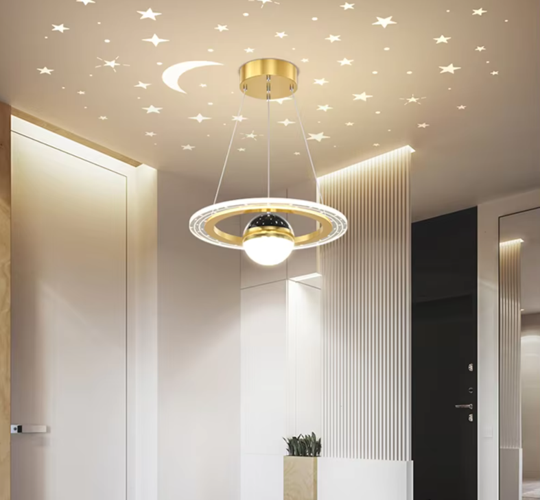 LunaNova LED Plafondlamp met Sterrenprojectie - hanglampen - afmetingen