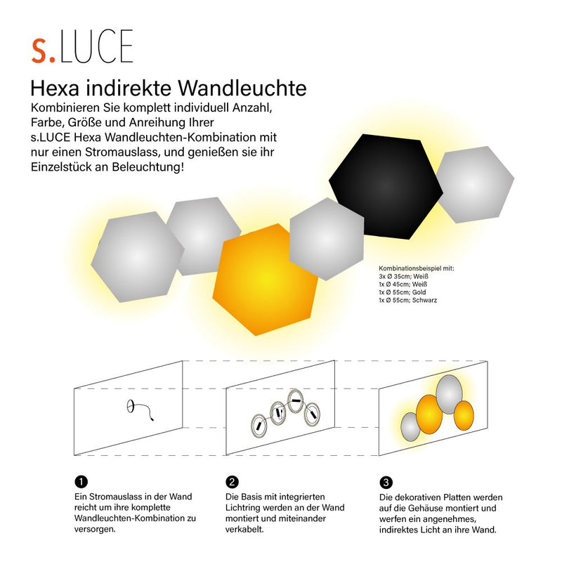 Skapetze - Hive indirecte LED wandlamp