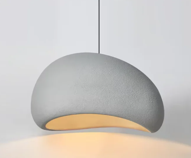WabiGlow – Moderne Wabi Sabi LED Hanglamp voor Woonkamer, Eetkamer & Slaapkamer - hanglampen - zijaanzicht