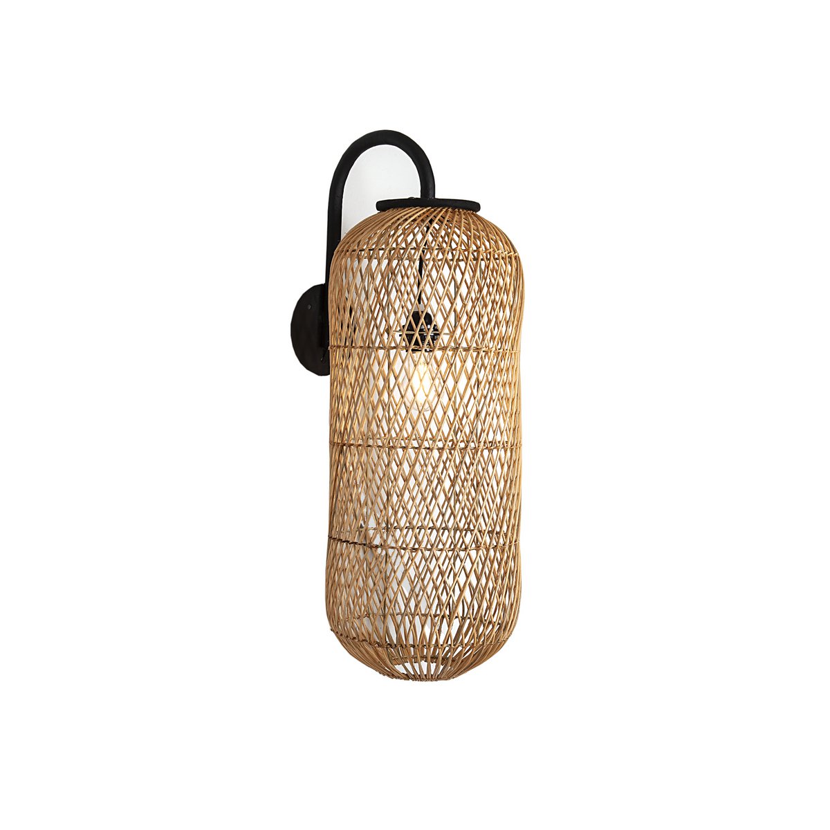 Alexandra Home - Rattan Wandapparaat Op Steun 25X25X60Cm - wandlampen