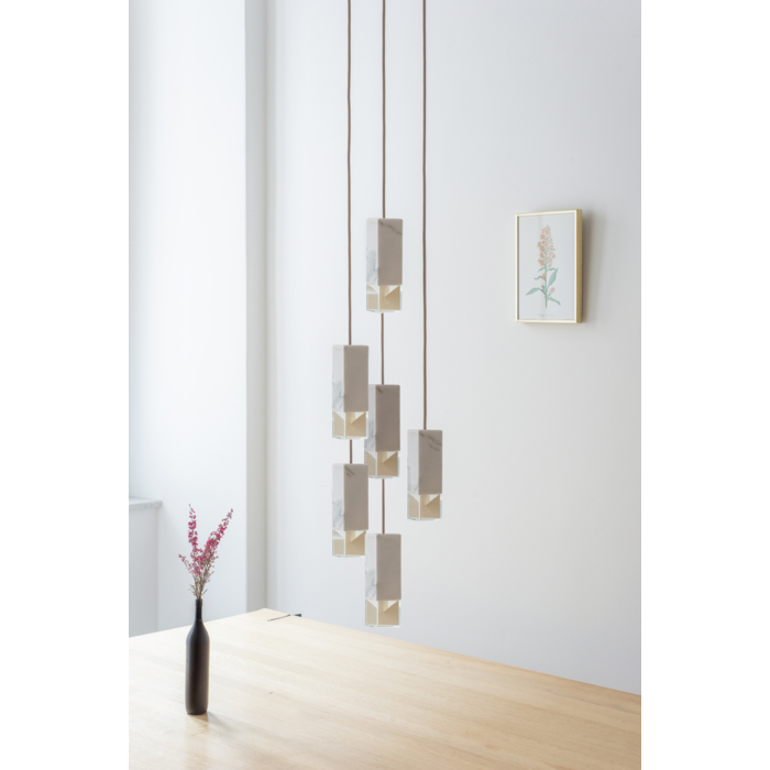 FORMAMINIMA - Lamp/One Calacatta Marmer 6-lichts kroonluchter