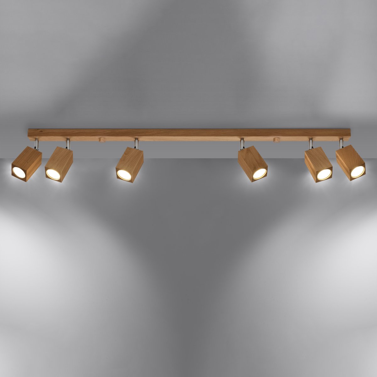 Lightinup SRL - Keke Eiken Plafondlamp 6 spots - plafondlamp - detail
