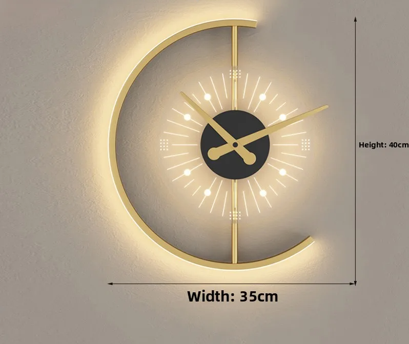 Nordic Clock Wall Lamp