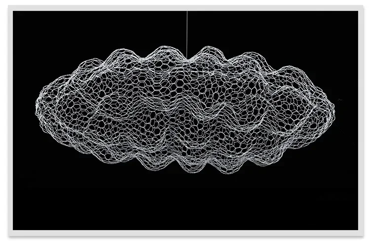 Deense Designer IJzeren Mesh Wolk Hanglamp