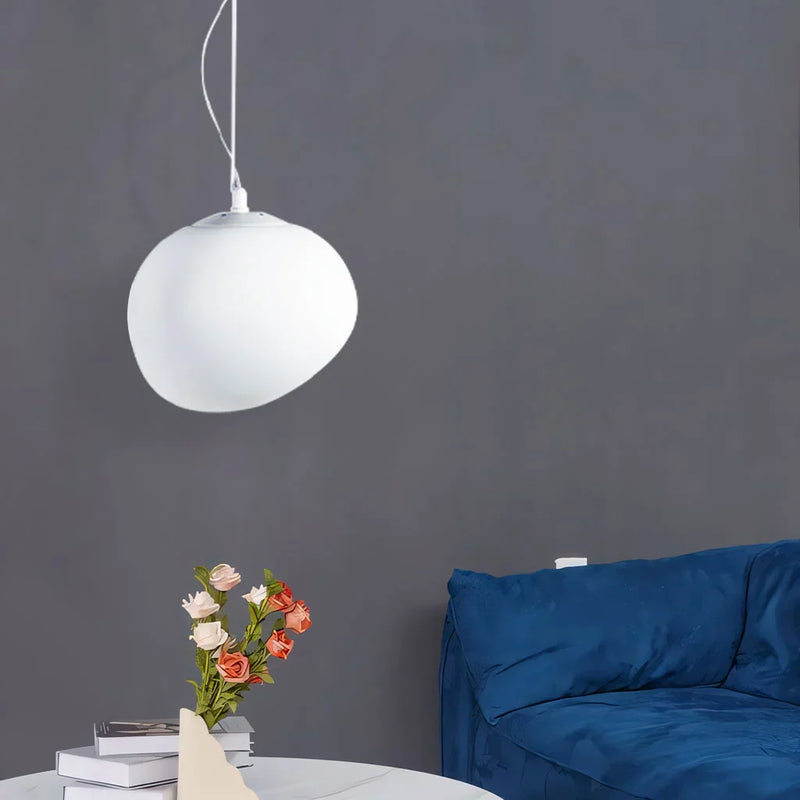 Witte Kiezel Hanglamp - hanglampen - sfeerbeeld