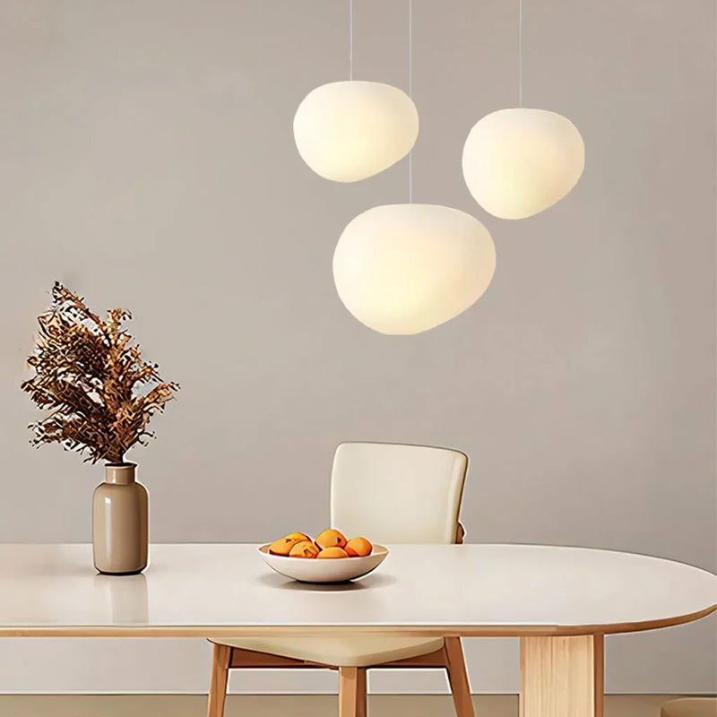 Witte Kiezel Hanglamp - hanglampen - in de kamer