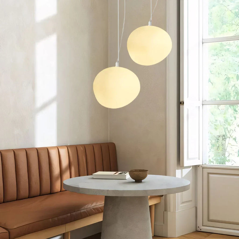 Witte Kiezel Hanglamp - hanglampen - verlicht