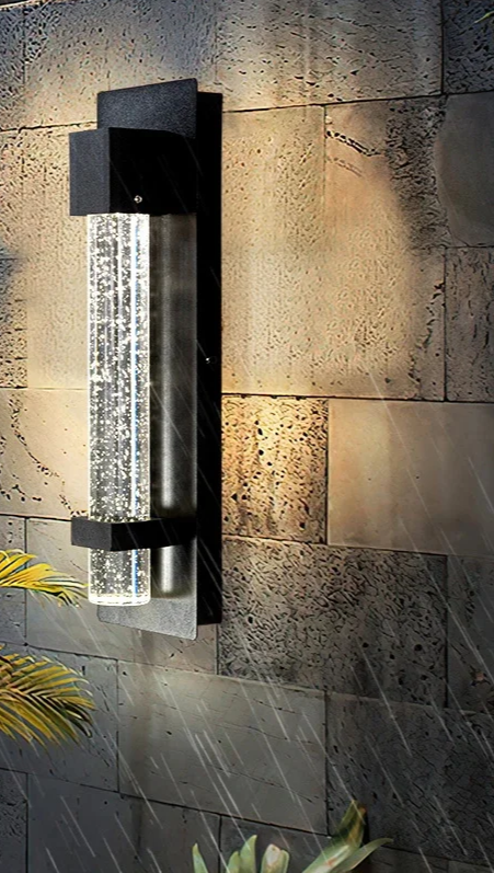 CrystalLux Buitenwandlamp – Moderne Waterdichte Wandverlichting met K9 Kristal & Anti-Roest Aluminium - buitenverlichting - s