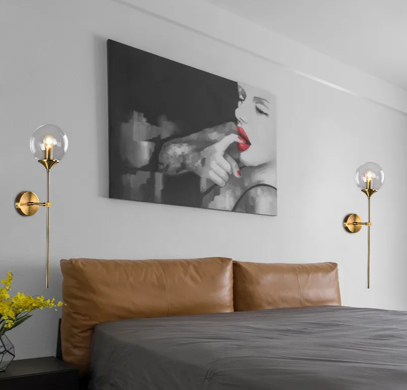 LumoNord Glasbol LED Wandlamp - wandlamp - in de kamer