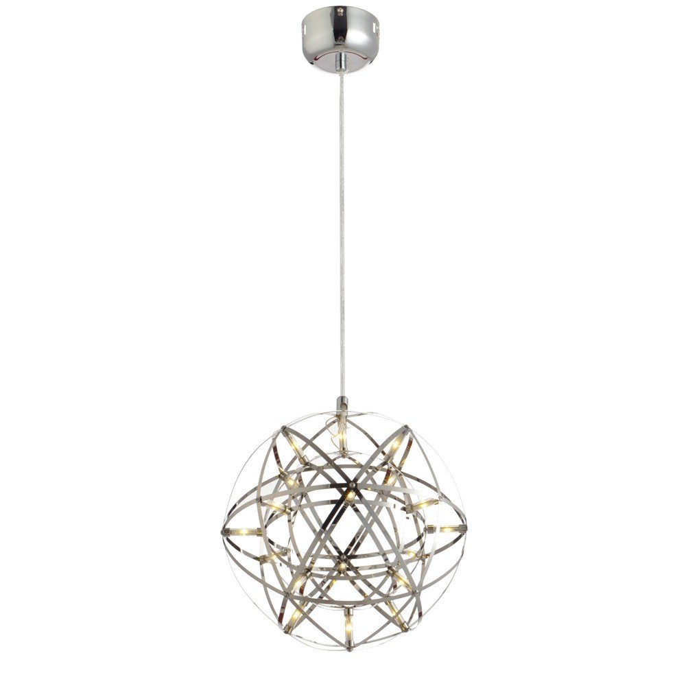 Skapetze - S.LUCE Pro Atom 30 LED Hanglamp Metalen Bol Chroom - hanglampen - zijaanzicht