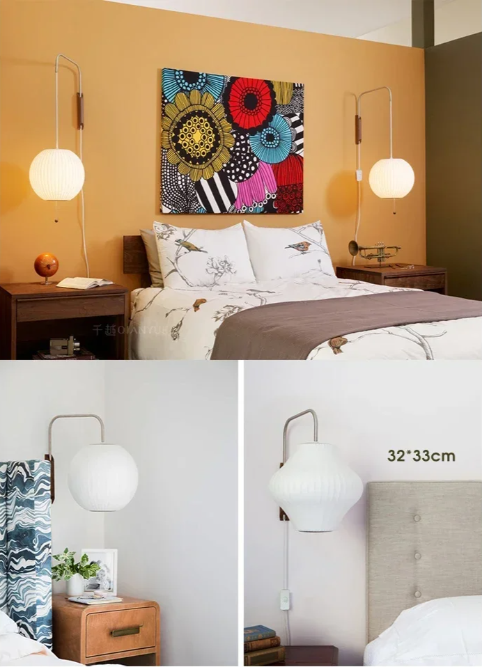SakuraSilk – Japanse Handgeweven Zijde Wandlamp