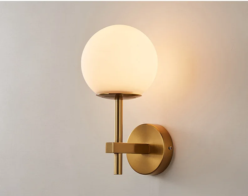 LumiNord – Nordic Moderne LED Wandlamp met Glazen Lichtbol - wandlamp - detail