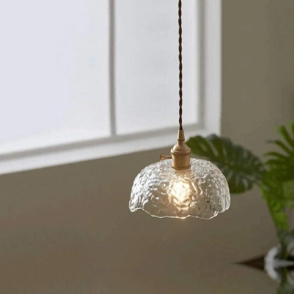 Onregelmatige Hanglamp Van Messing Glas