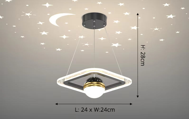 LunaNova LED Plafondlamp met Sterrenprojectie - hanglampen - in de kamer