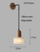 Lumina Wabi-Sabi Luxe Marmeren LED Hanglamp – Elegante Jade-Witte Sfeerverlichting