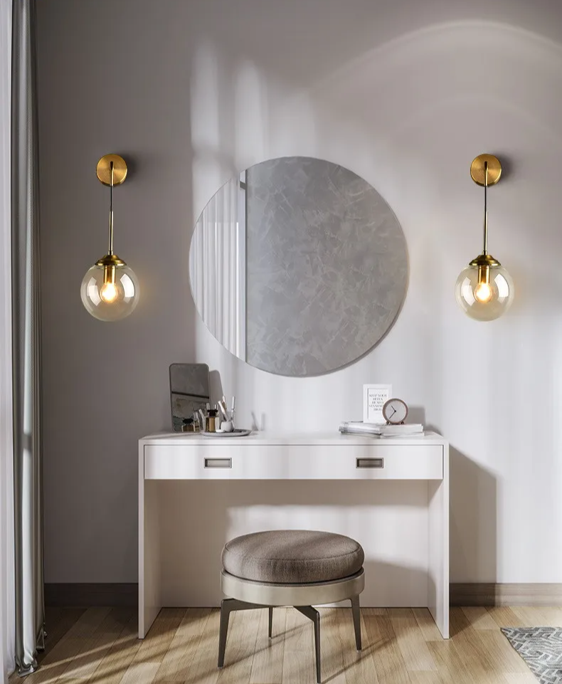 LumoNord Glasbol LED Wandlamp - wandlamp - verlicht