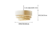 SabiGlow – Boheemse Wabi Sabi Stoffen Hanglamp